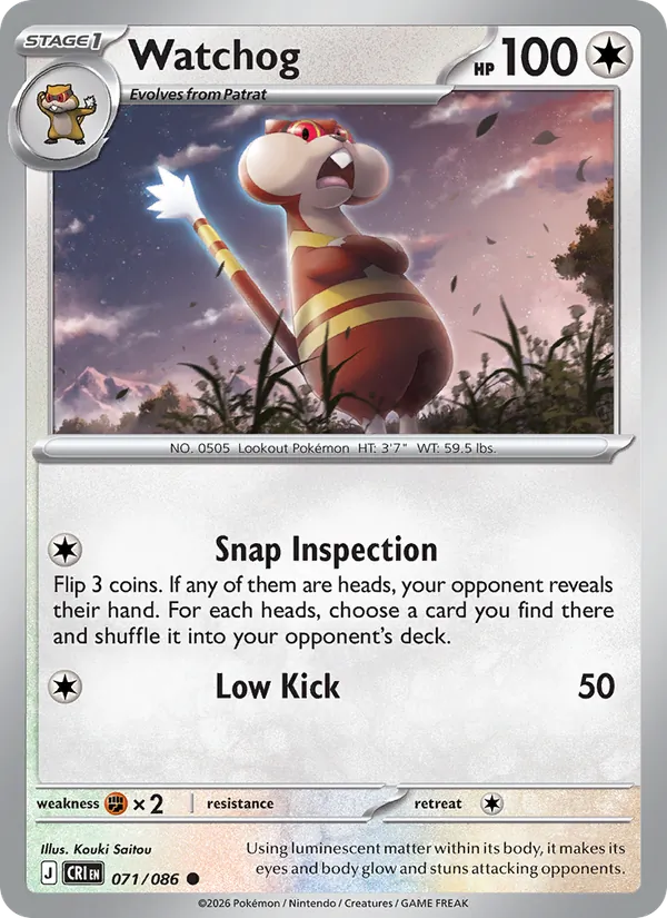 Watchog - Chaos Rising Pokemon Card