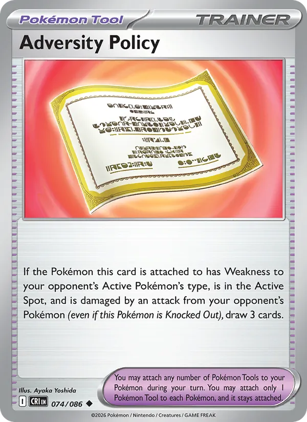 Adversity Policy - Chaos Rising Pokemon Card