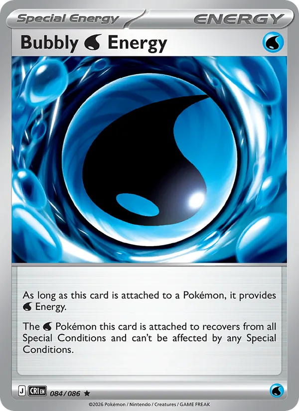 Bubbly Water Energy - Chaos Rising Pokemon Card