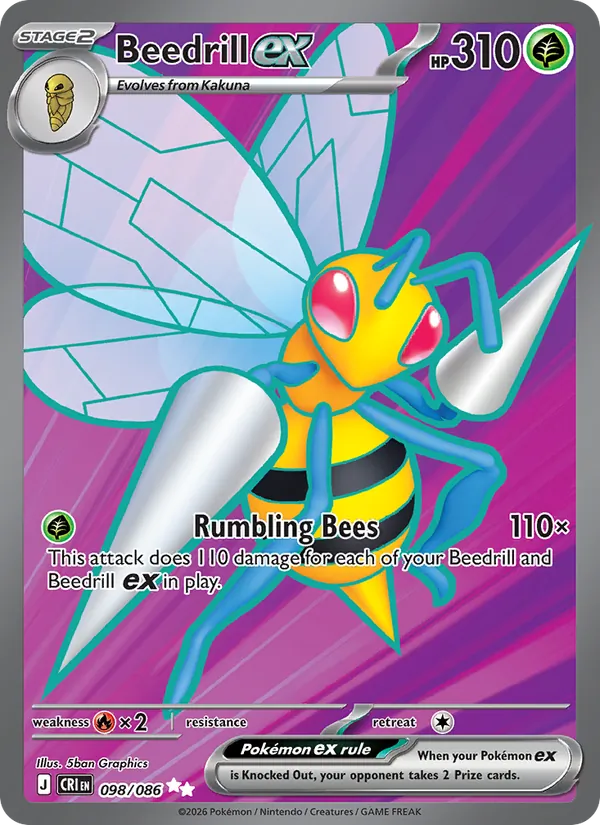 Beedrill ex - Chaos Rising Pokemon Card
