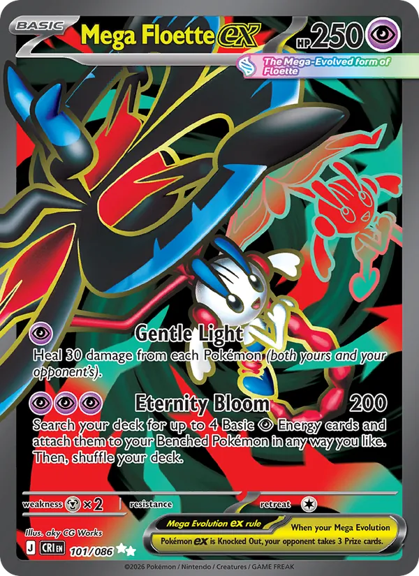 Mega Floette ex - Chaos Rising Pokemon Card