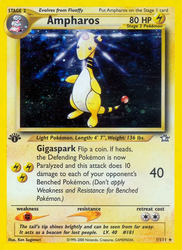 Ampharos - Neo Genesis Pokemon Card