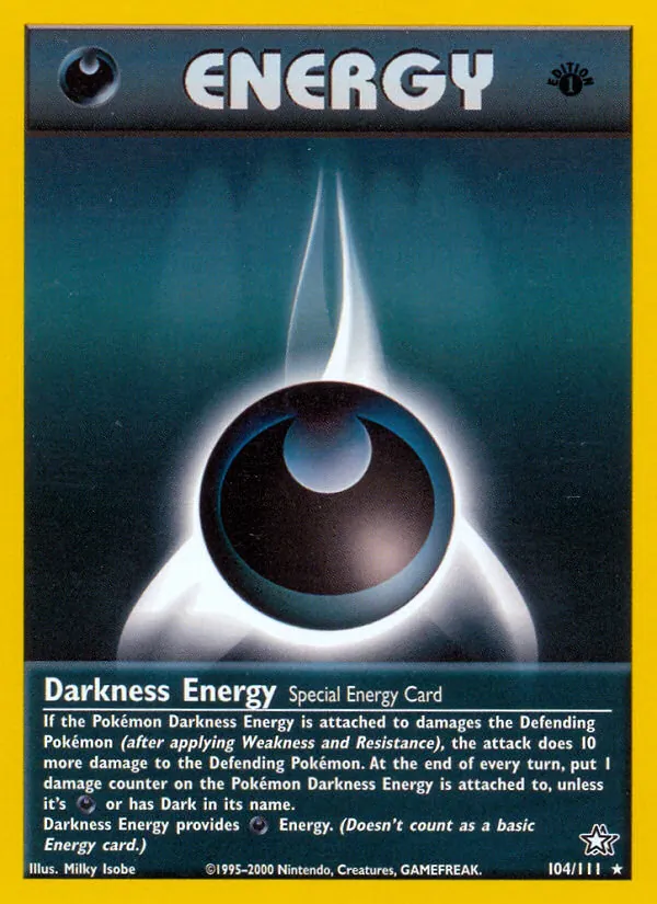 Darkness Energy - Neo Genesis Pokemon Card