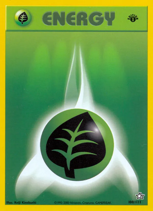 Grass Energy - Neo Genesis Pokemon Card