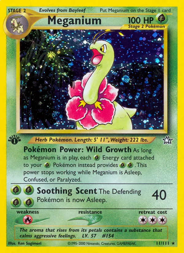 Meganium - Neo Genesis Pokemon Card
