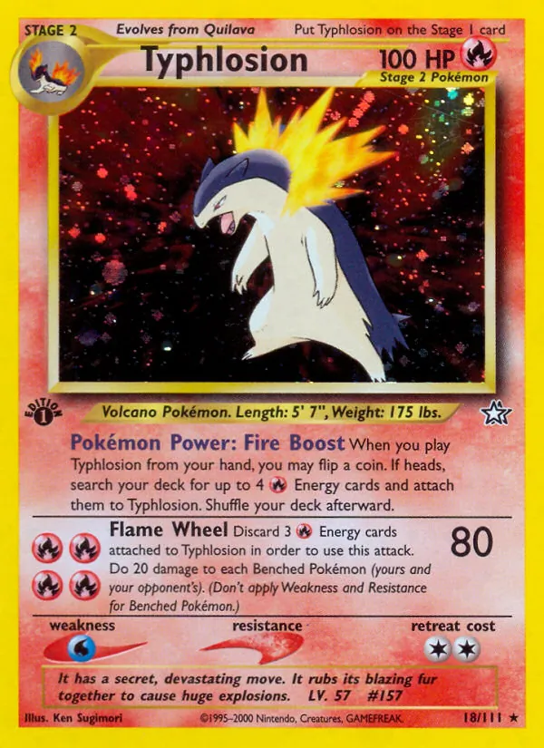 Typhlosion - Neo Genesis Pokemon Card