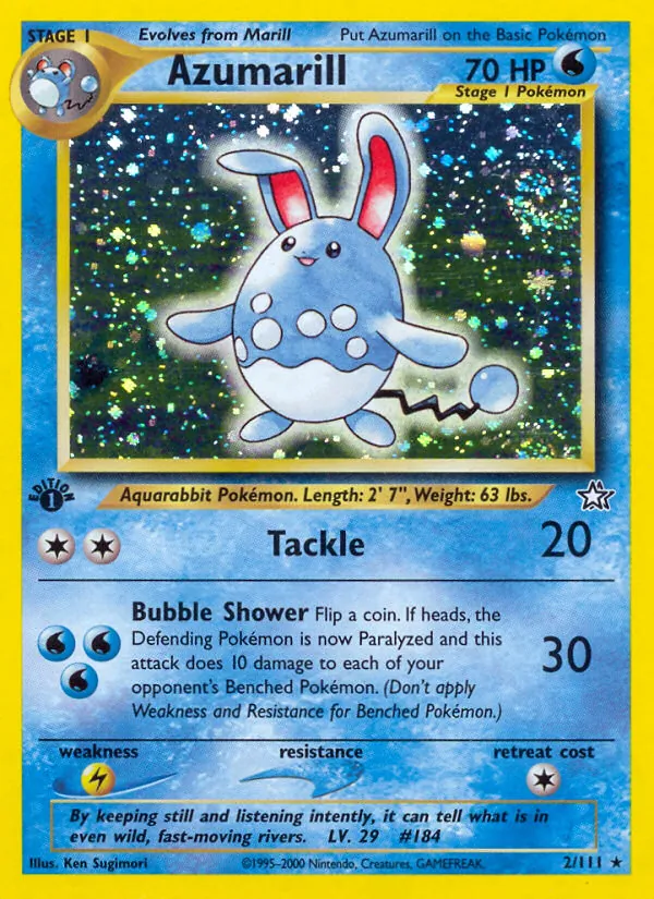 Azumarill - Neo Genesis Pokemon Card