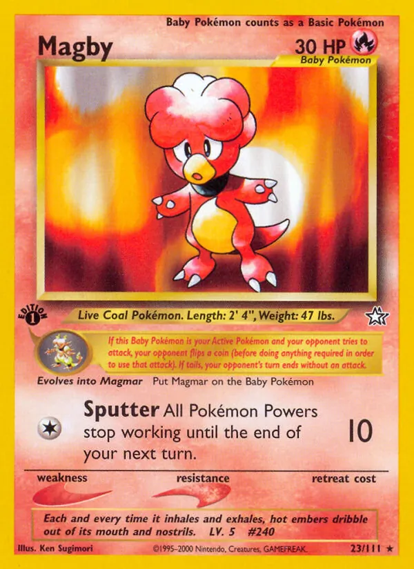 Magby - Neo Genesis Pokemon Card