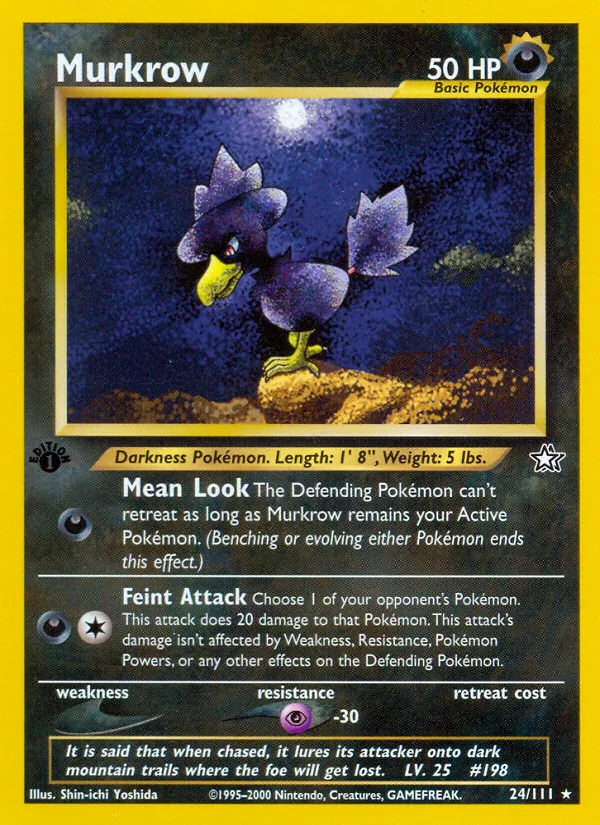 Murkrow - Neo Genesis Pokemon Card