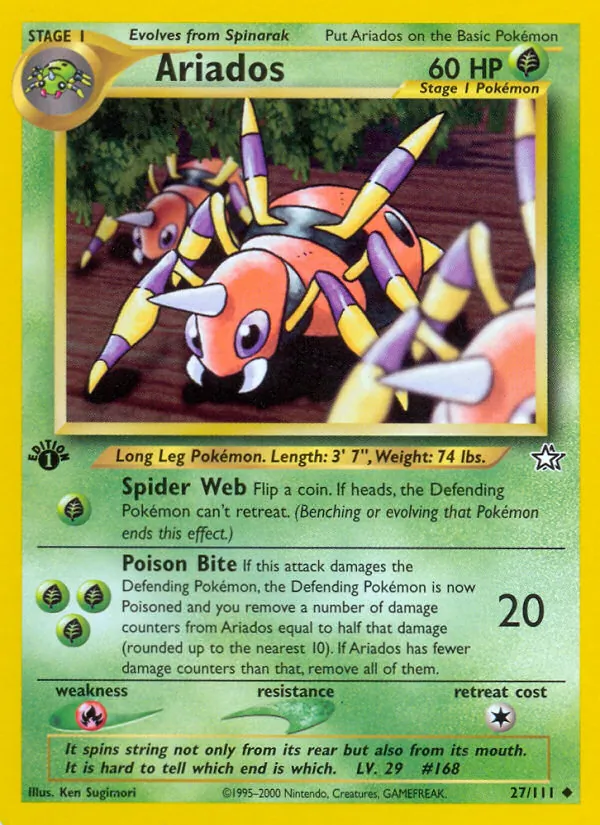 Ariados - Neo Genesis Pokemon Card