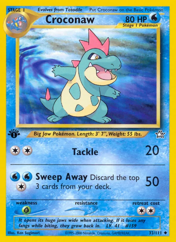 Croconaw - Neo Genesis Pokemon Card