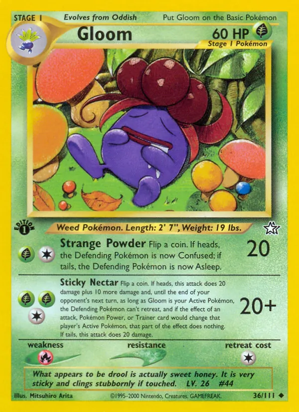 Gloom - Neo Genesis Pokemon Card