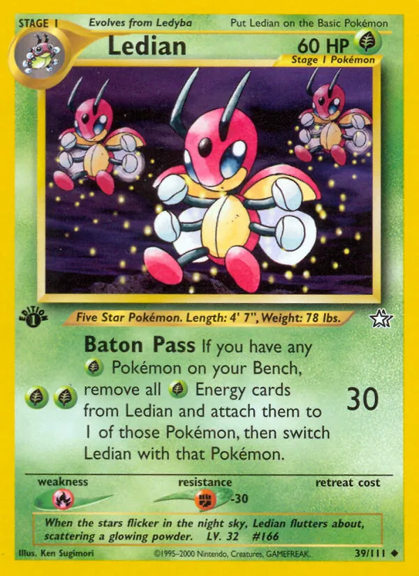 Ledian - Neo Genesis Pokemon Card