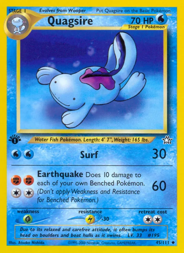 Quagsire - Neo Genesis Pokemon Card