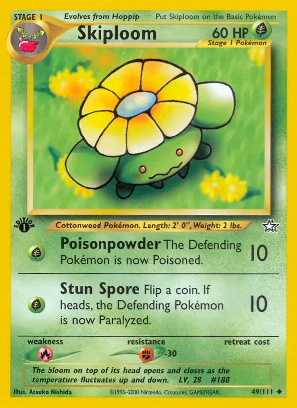 Skiploom - Neo Genesis Pokemon Card