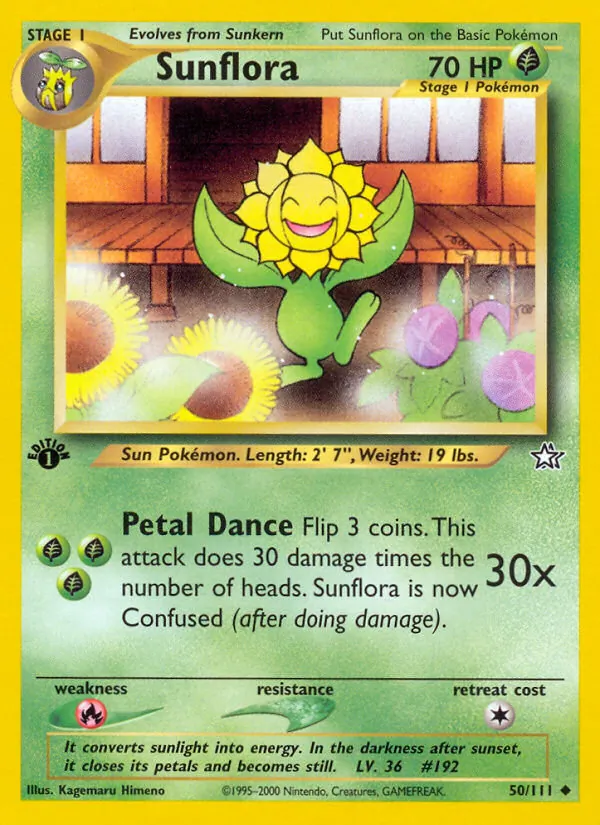 Sunflora - Neo Genesis Pokemon Card