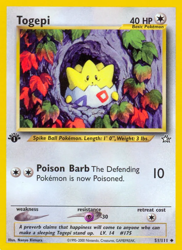 Togepi - Neo Genesis Pokemon Card