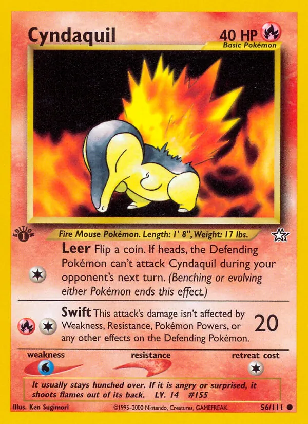Cyndaquil - Neo Genesis Pokemon Card