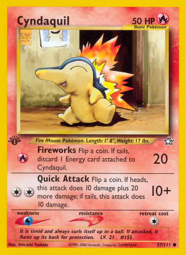 Cyndaquil - Neo Genesis Pokemon Card