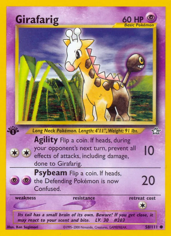 Girafarig - Neo Genesis Pokemon Card