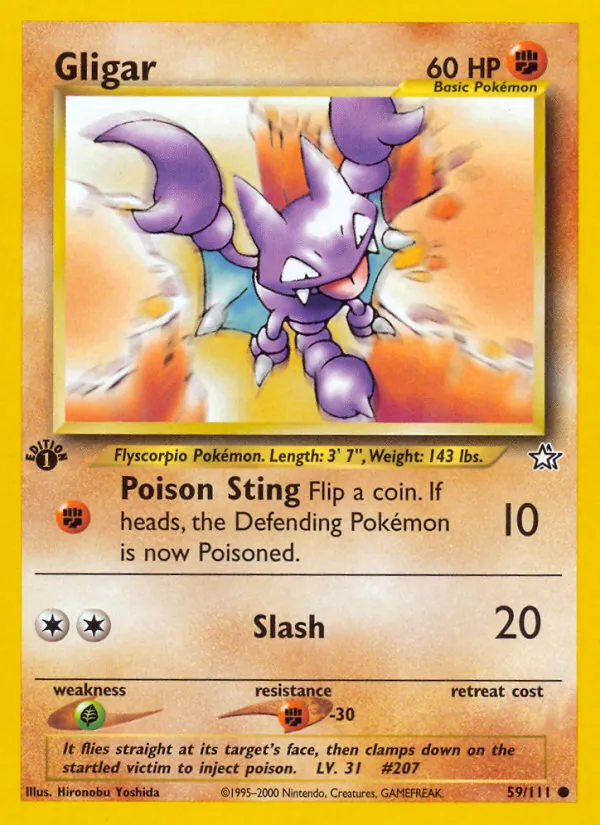 Gligar - Neo Genesis Pokemon Card