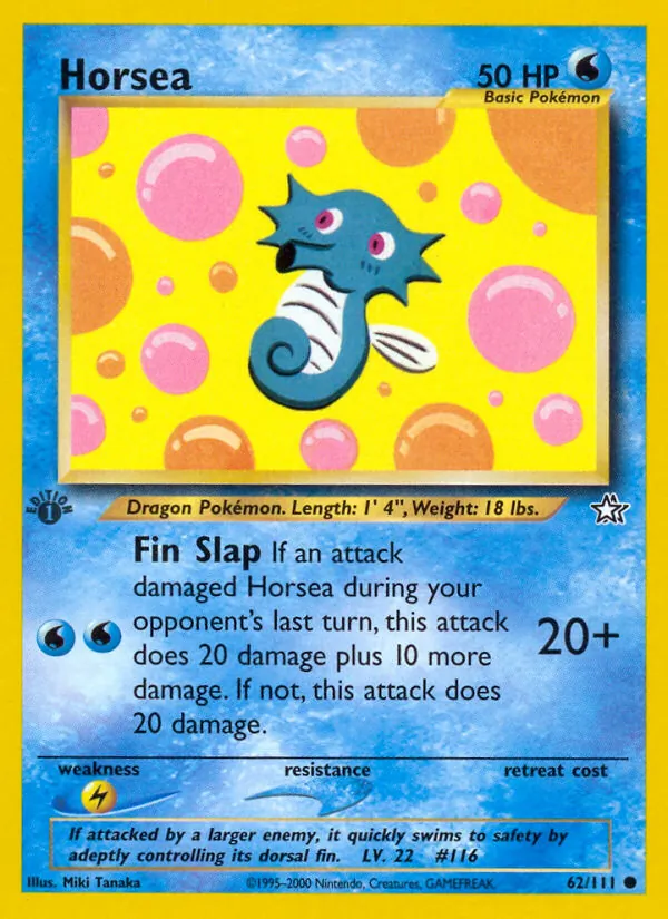 Horsea - Neo Genesis Pokemon Card
