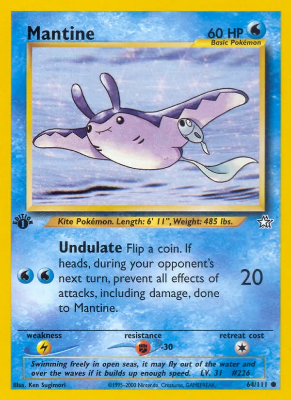 Mantine - Neo Genesis Pokemon Card