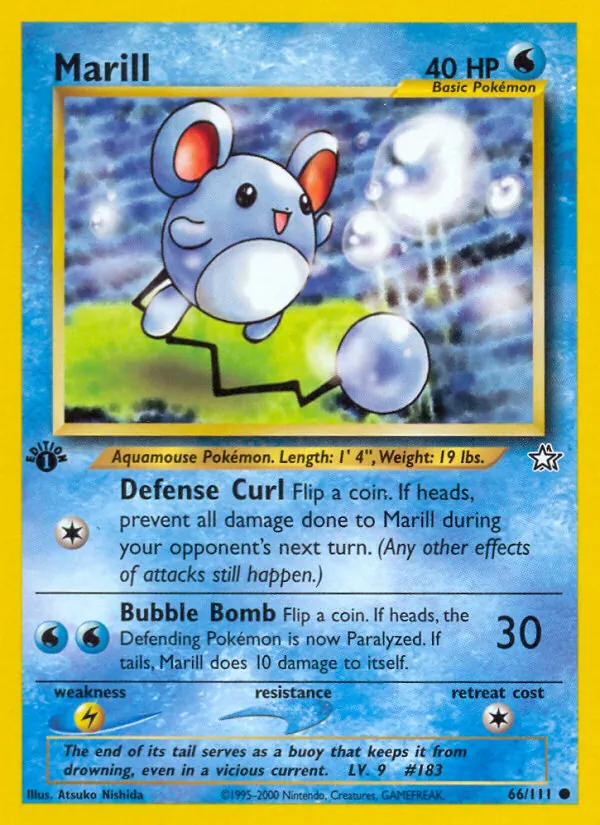 Marill - Neo Genesis Pokemon Card