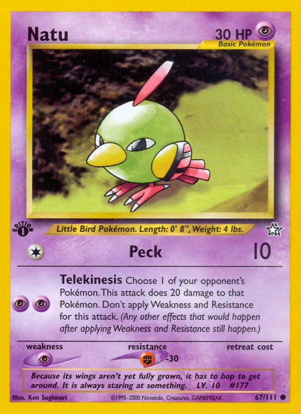 Natu - Neo Genesis Pokemon Card