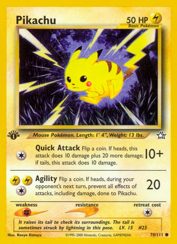 Pikachu - Neo Genesis Pokemon Card