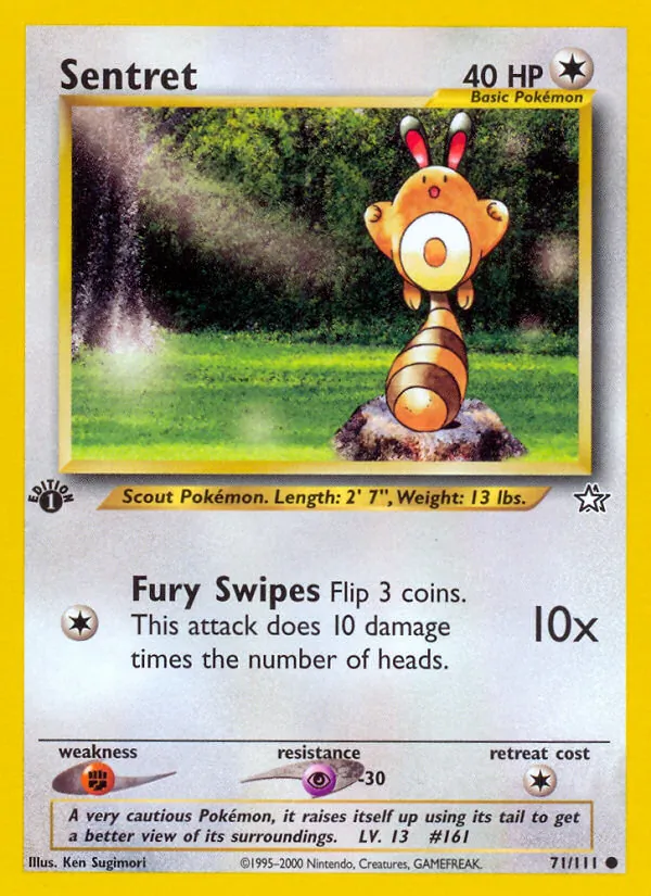 Sentret - Neo Genesis Pokemon Card