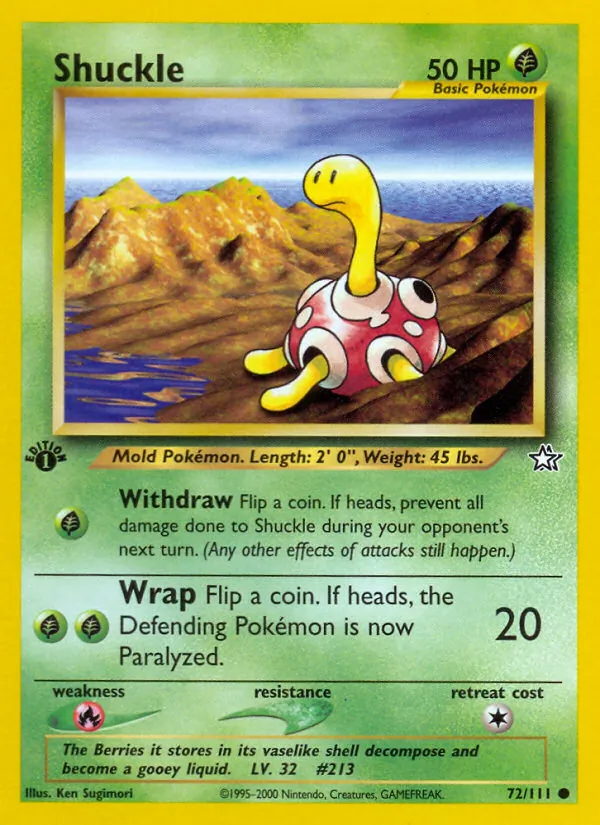 Shuckle - Neo Genesis Pokemon Card
