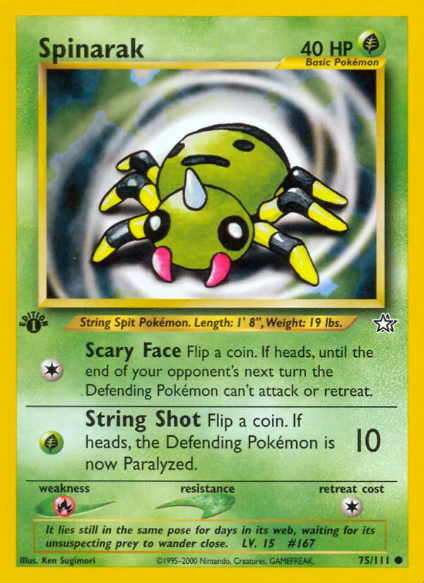 Spinarak - Neo Genesis Pokemon Card