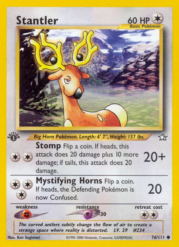 Stantler - Neo Genesis Pokemon Card
