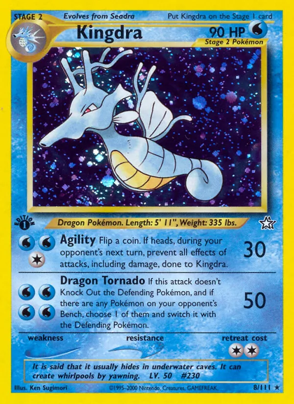 Kingdra - Neo Genesis Pokemon Card