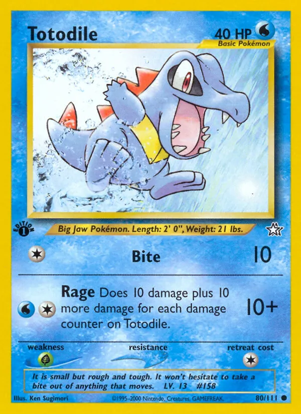 Totodile - Neo Genesis Pokemon Card