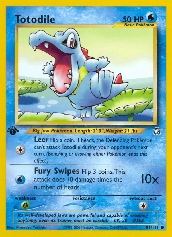 Totodile - Neo Genesis Pokemon Card