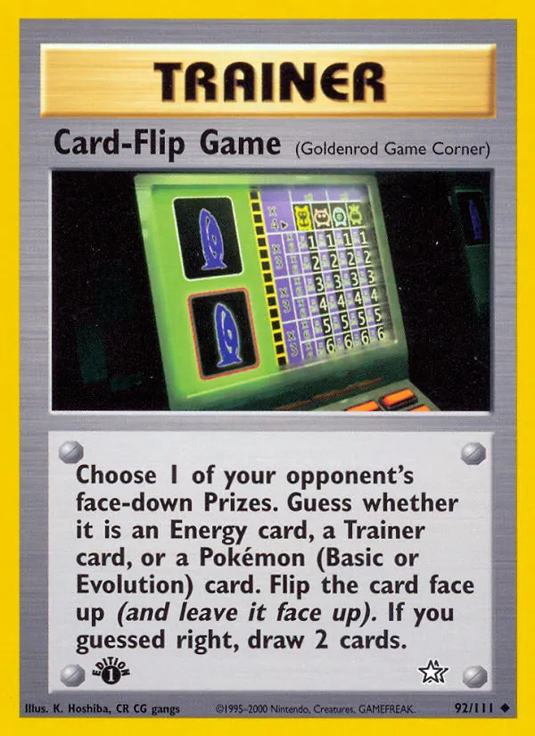 Card-Flip Game - Neo Genesis Pokemon Card