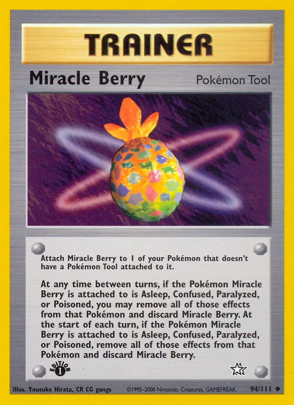 Miracle Berry - Neo Genesis Pokemon Card