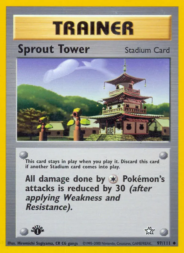 Sprout Tower - Neo Genesis Pokemon Card