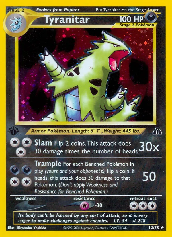 Tyranitar - Neo Discovery Pokemon Card
