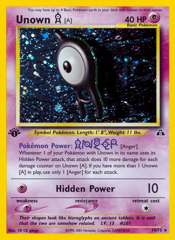 Unown [A] - Neo Discovery Pokemon Card