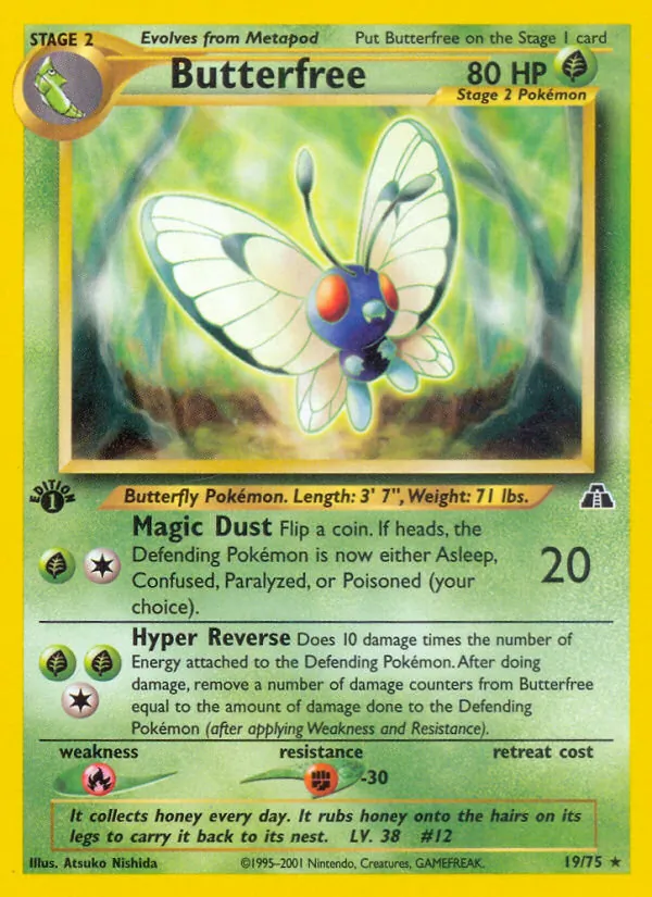 Butterfree - Neo Discovery Pokemon Card