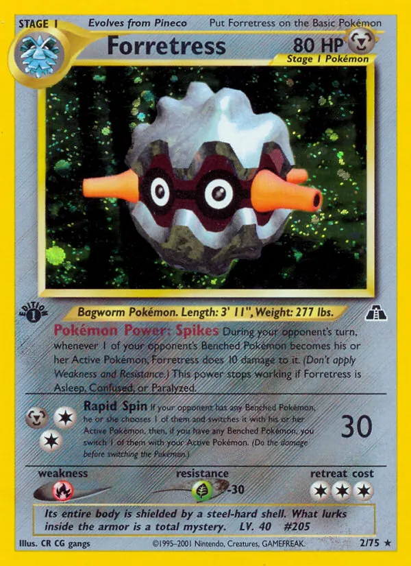 Forretress - Neo Discovery Pokemon Card