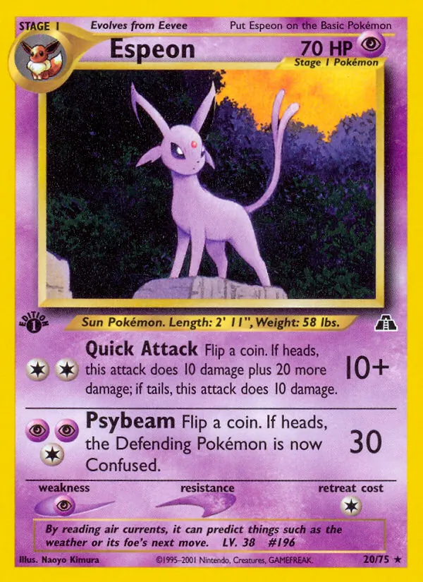 Espeon - Neo Discovery Pokemon Card