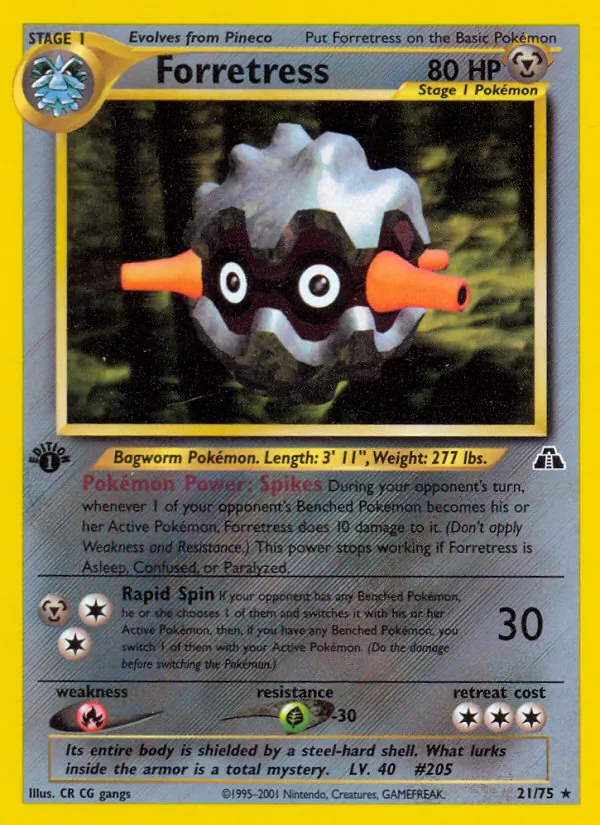 Forretress - Neo Discovery Pokemon Card