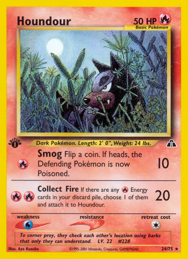 Houndour - Neo Discovery Pokemon Card