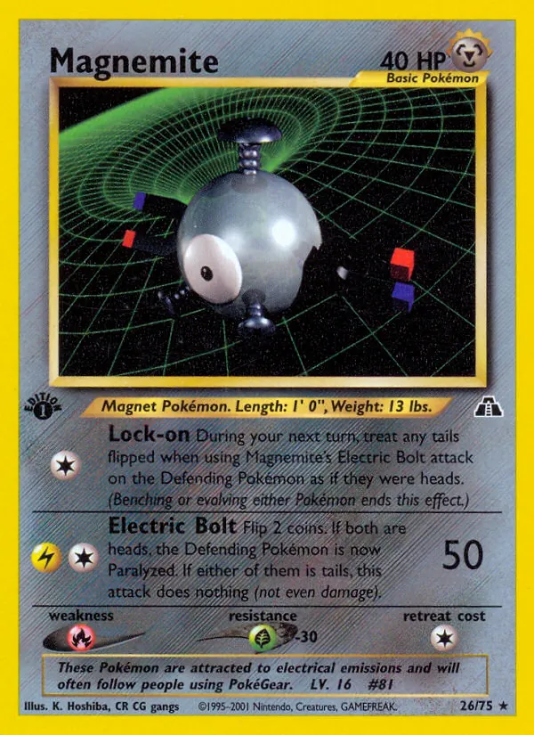 Magnemite - Neo Discovery Pokemon Card