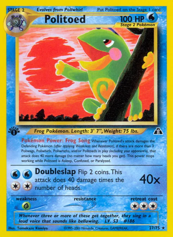 Politoed - Neo Discovery Pokemon Card