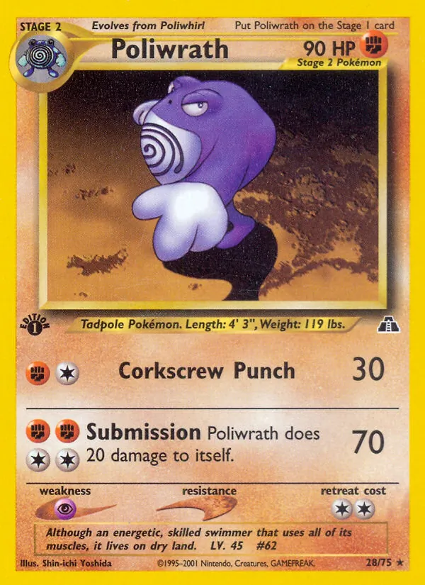 Poliwrath - Neo Discovery Pokemon Card